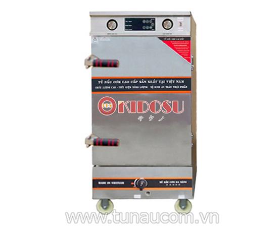 Tủ Nấu Cơm Gas Điện Tử 8 Khay Kidosu